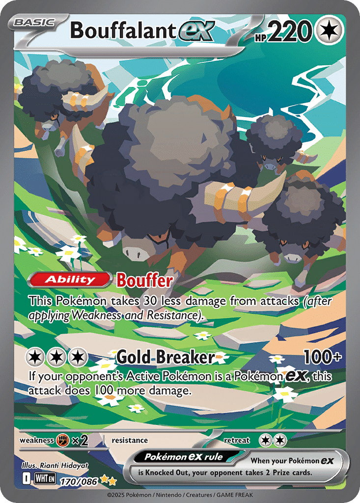 Bouffalant ex Pokémon White Flare (170/86) – Scarlet & Violet