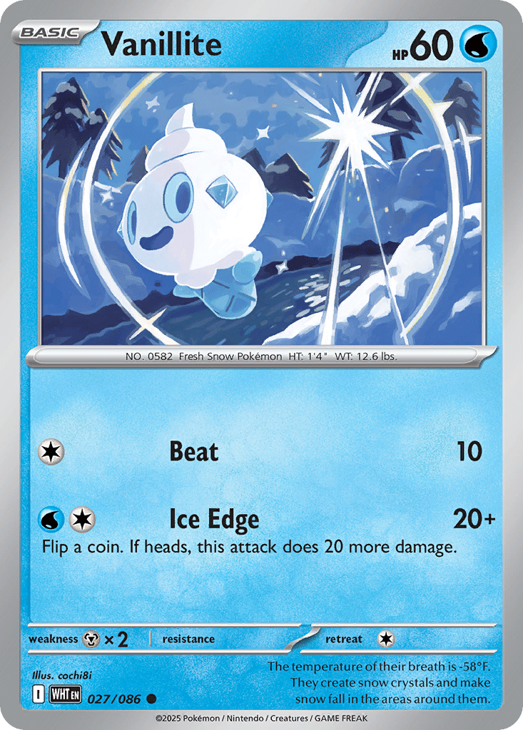 Vanillite Pokémon White Flare (27/86) – Scarlet & Violet