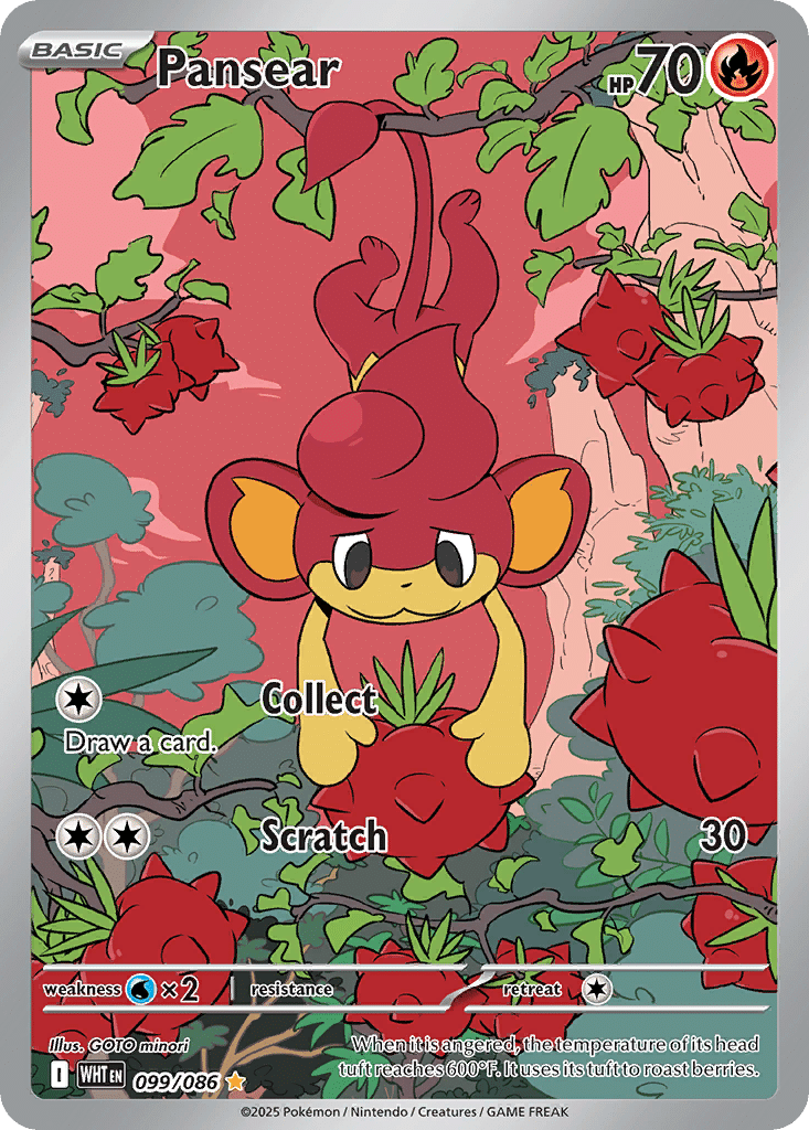 Pansear Pokémon White Flare (99/86) – Scarlet & Violet