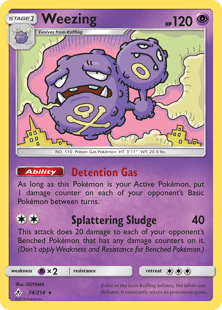 Weezing Pokémon Unbroken Bonds (74/214) – Sun & Moon