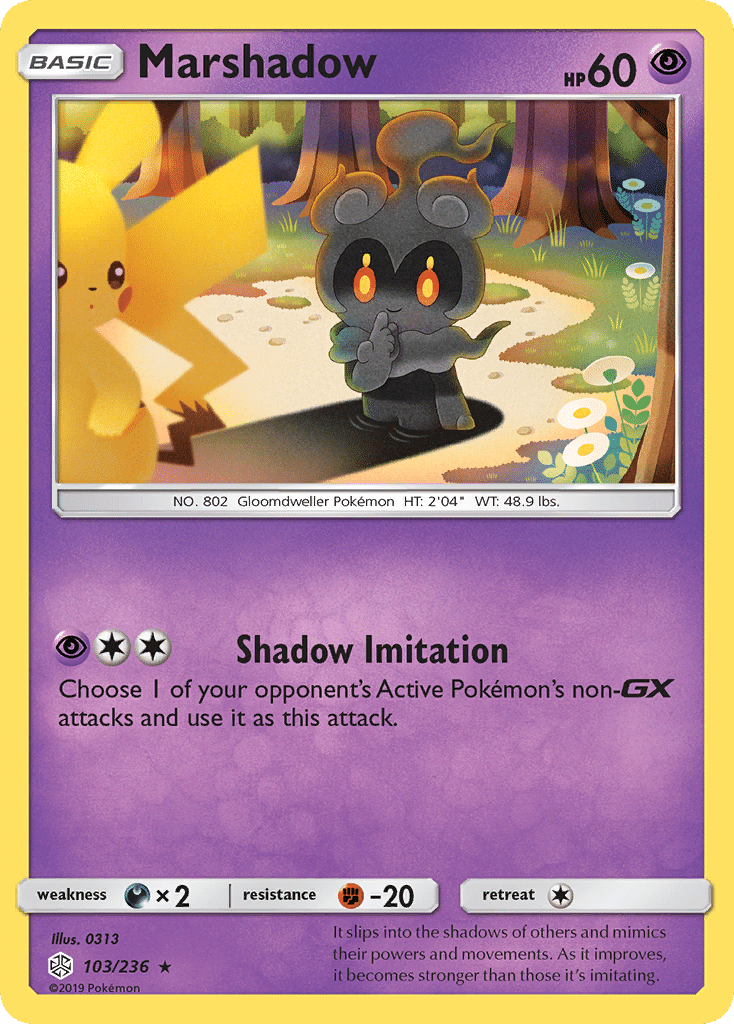 Marshadow Pokémon Cosmic Eclipse (103/236) – Sun & Moon