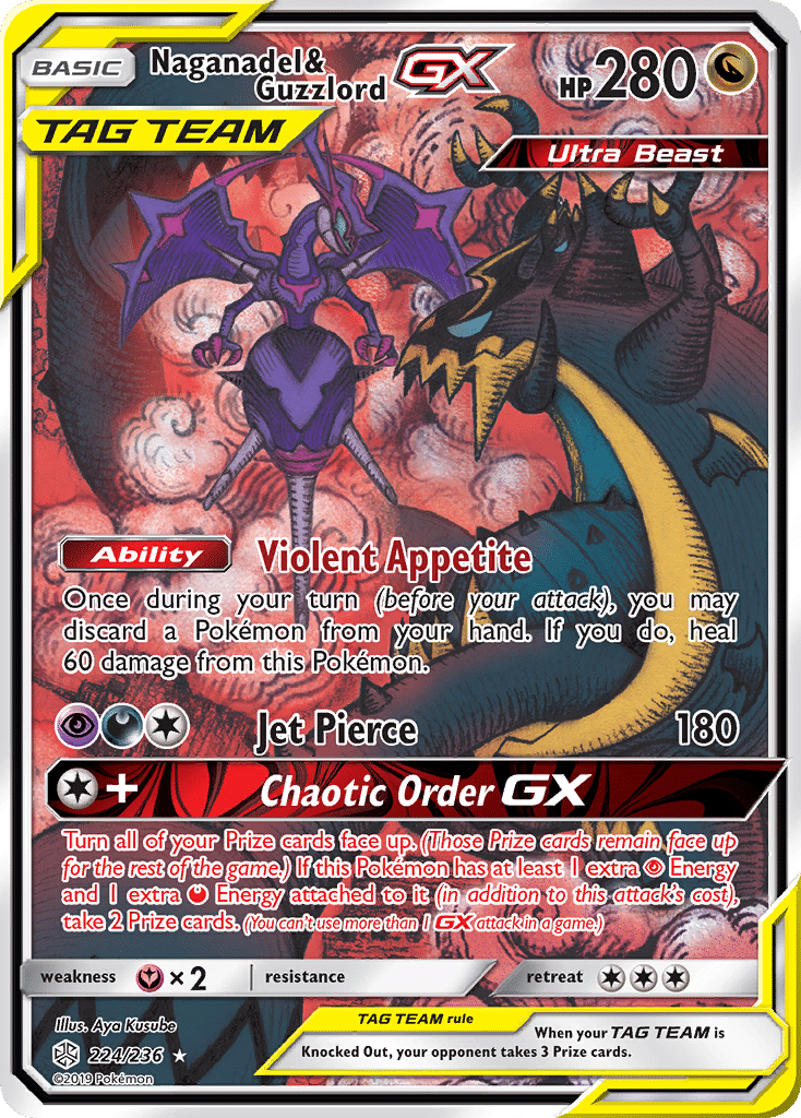 Naganadel & Guzzlord-GX Pokémon Cosmic Eclipse (224/236) – Sun & Moon