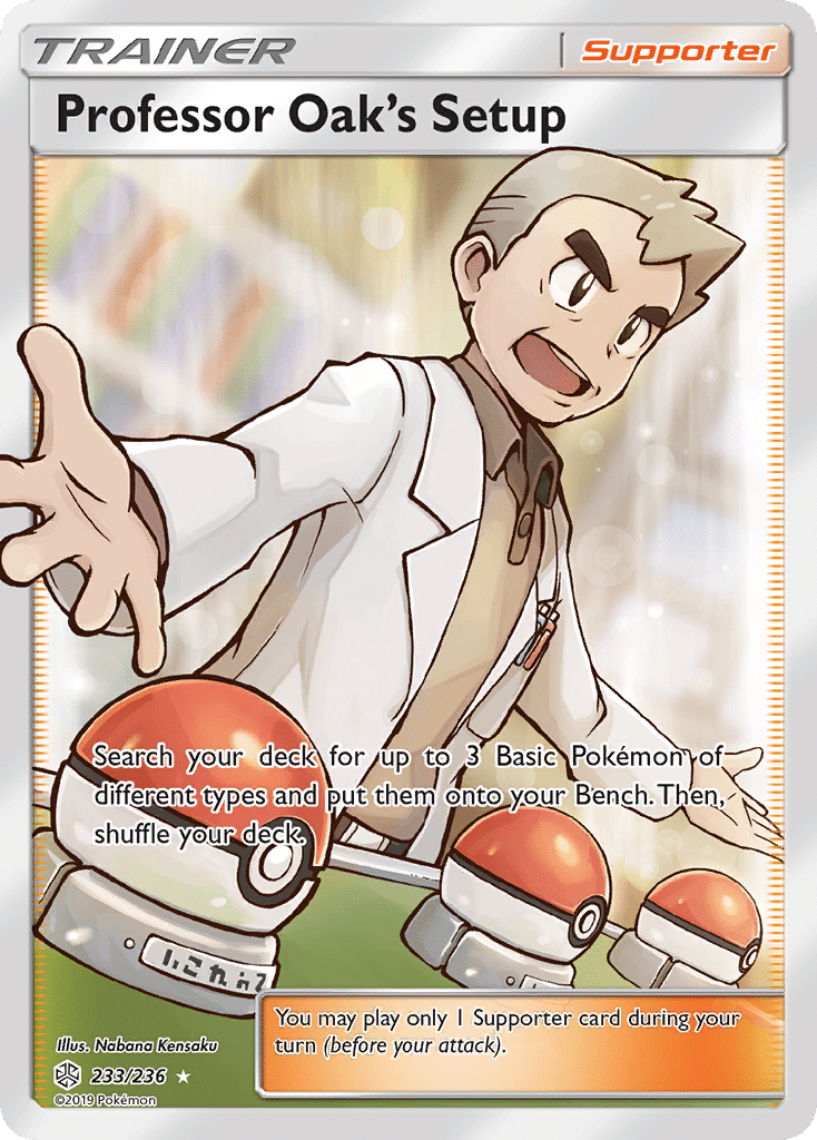 Professor Oak's Setup Pokémon Cosmic Eclipse (233/236) – Sun & Moon
