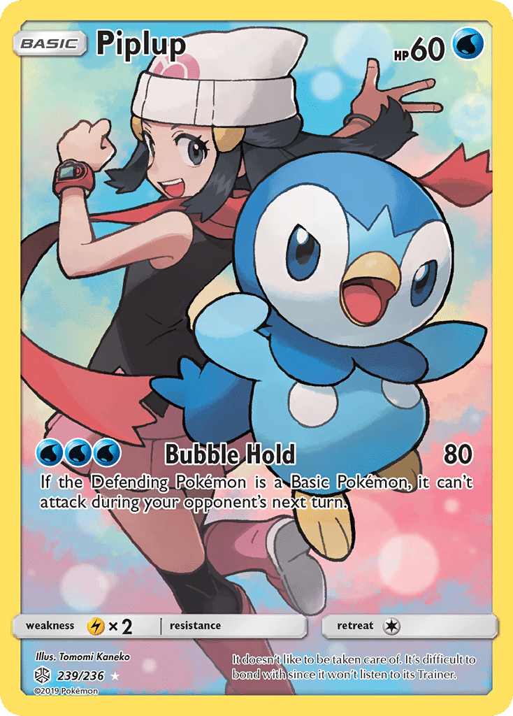 Piplup Pokémon Cosmic Eclipse (239/236) – Sun & Moon