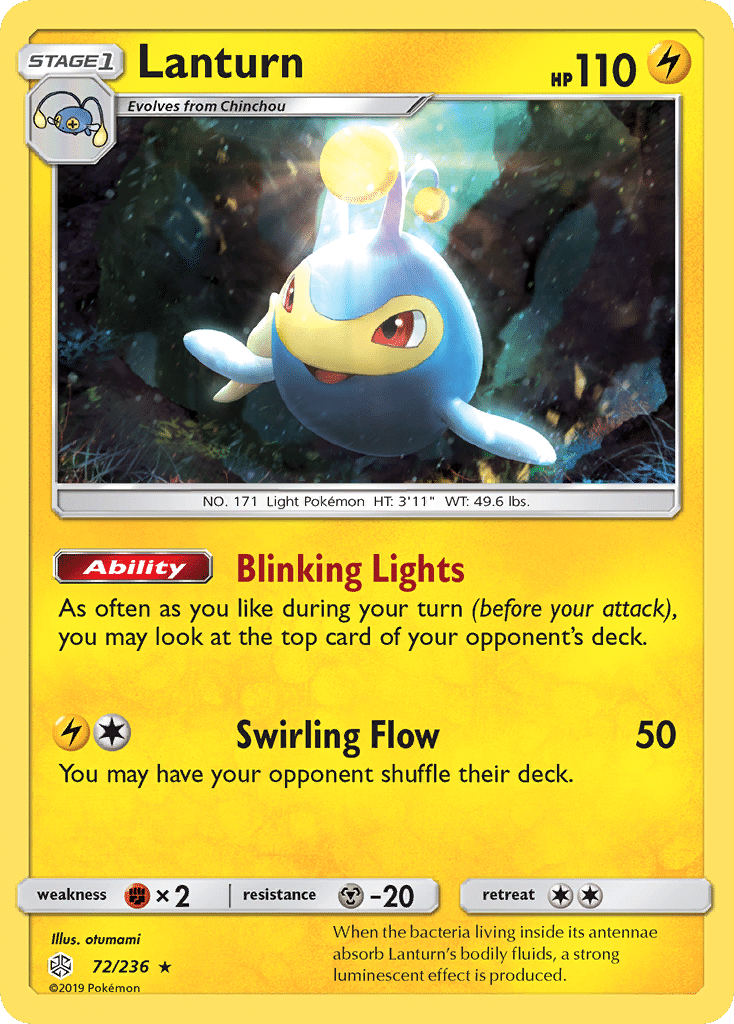 Lanturn Pokémon Cosmic Eclipse (72/236) – Sun & Moon