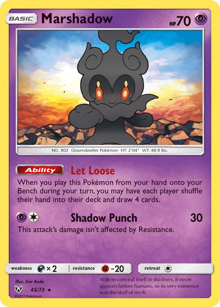 Marshadow Pokémon Shining Legends (45/73) – Sun & Moon