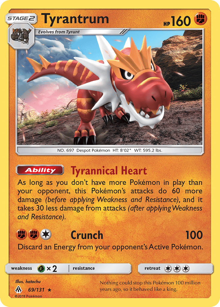 Tyrantrum Pokémon Forbidden Light (69/131) – Sun & Moon