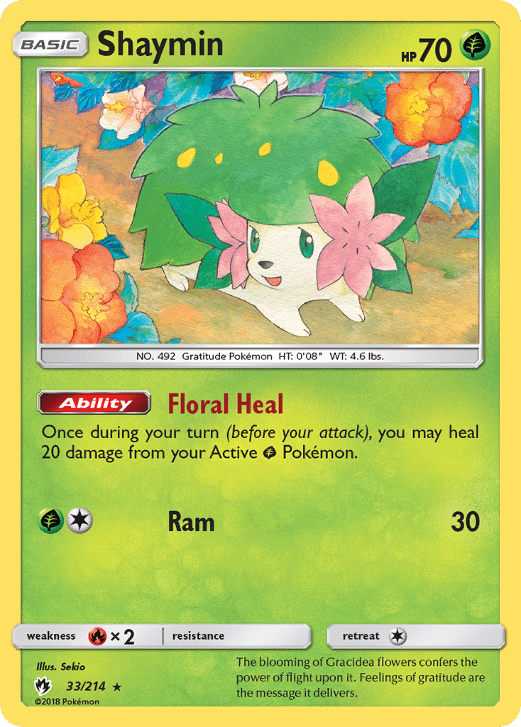 Shaymin Pokémon Lost Thunder (33/214) – Sun & Moon