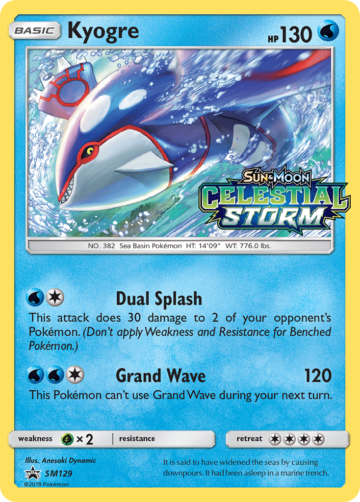 Kyogre Pokémon SM Black Star Promos (SM129/248) – Sun & Moon