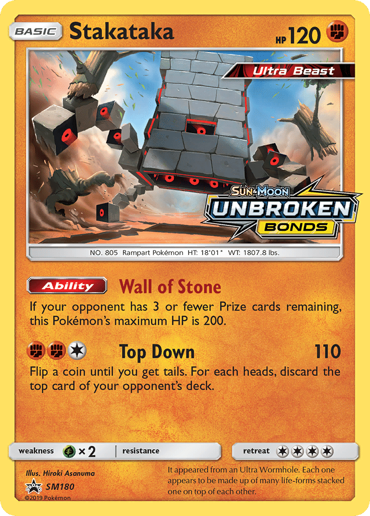Stakataka Pokémon SM Black Star Promos (SM180/248) – Sun & Moon