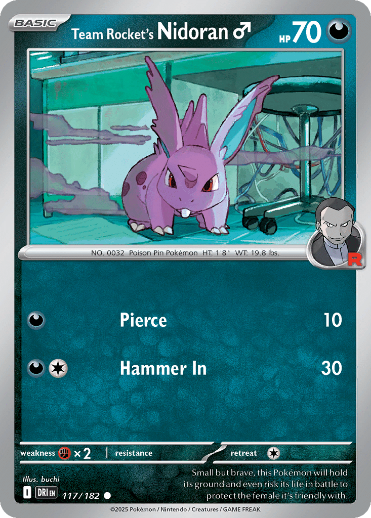 Team Rocket's Nidoran♂ Pokémon Destined Rivals (117/182) – Scarlet & Violet