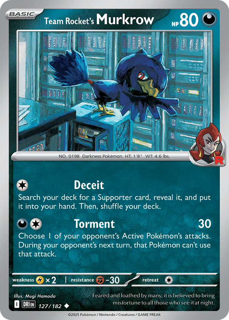 Team Rocket's Murkrow Pokémon Destined Rivals (127/182) – Scarlet & Violet