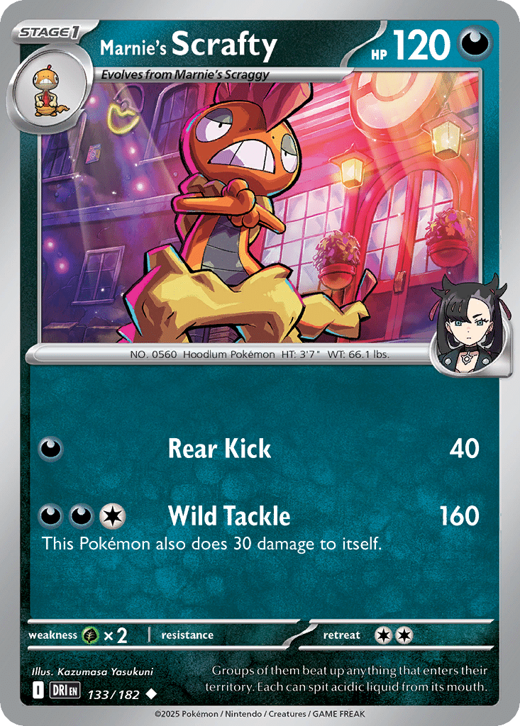 Marnie's Scrafty Pokémon Destined Rivals (133/182) – Scarlet & Violet