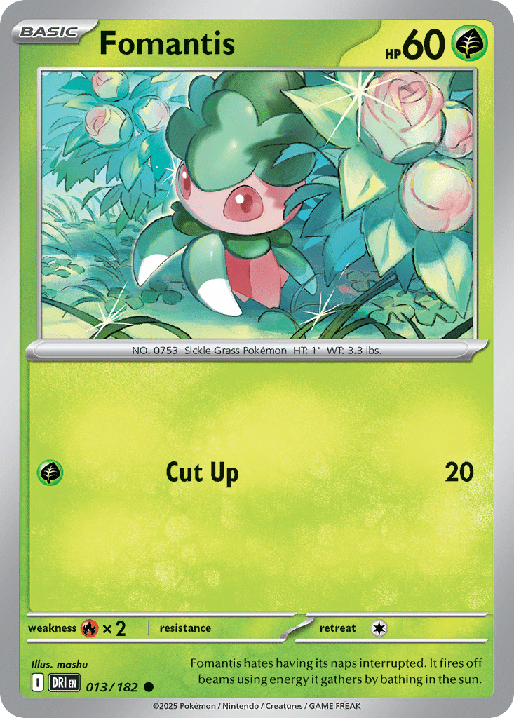Fomantis Pokémon Destined Rivals (13/182) – Scarlet & Violet