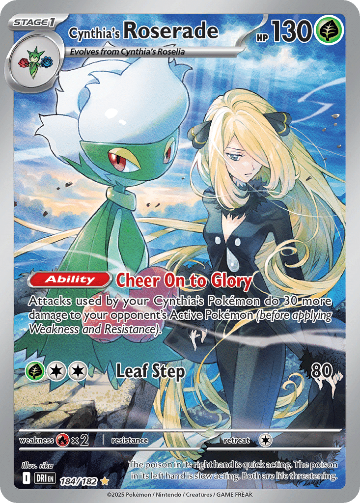 Cynthia's Roserade Pokémon Destined Rivals (184/182) – Scarlet & Violet