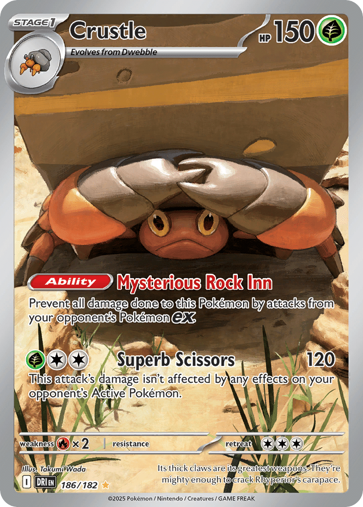 Crustle Pokémon Destined Rivals (186/182) – Scarlet & Violet