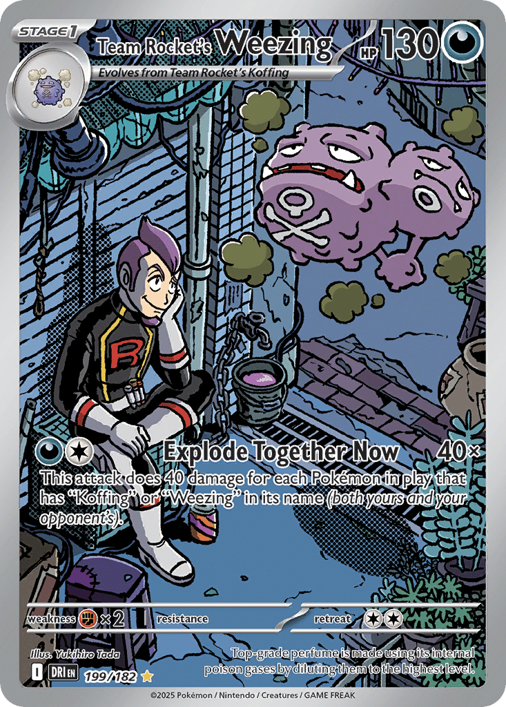 Team Rocket's Weezing Pokémon Destined Rivals (199/182) – Scarlet & Violet