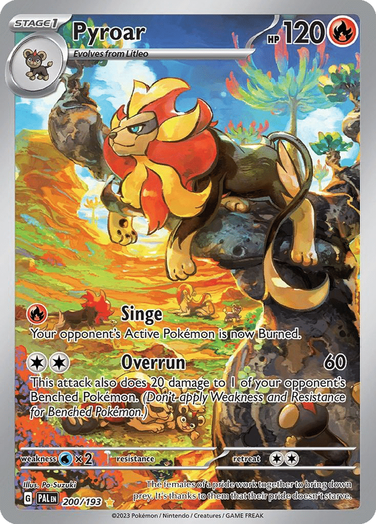 Pyroar Pokémon Paldea Evolved (200/193) – Scarlet & Violet