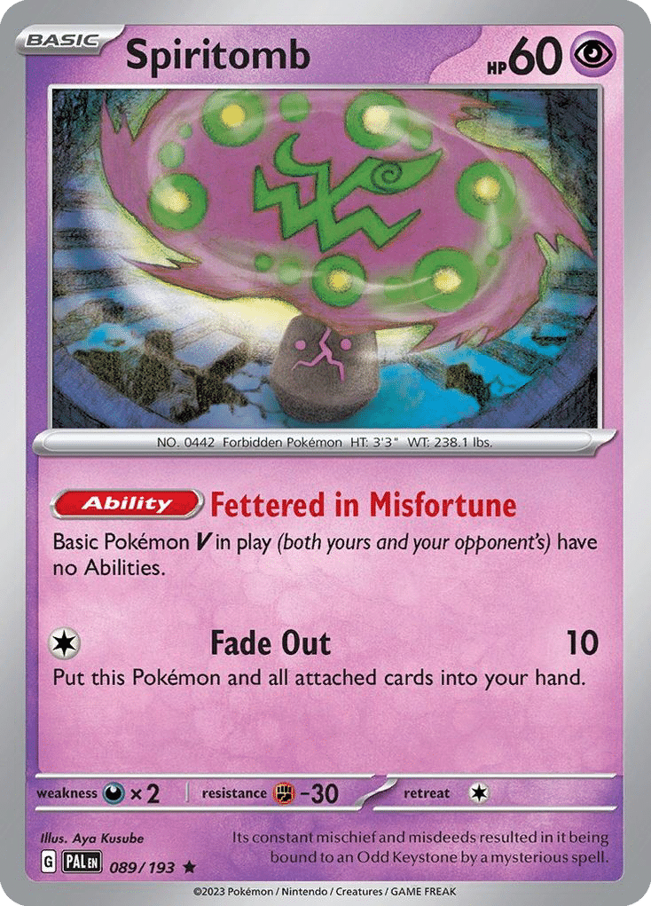 Spiritomb Pokémon Paldea Evolved (89/193) – Scarlet & Violet