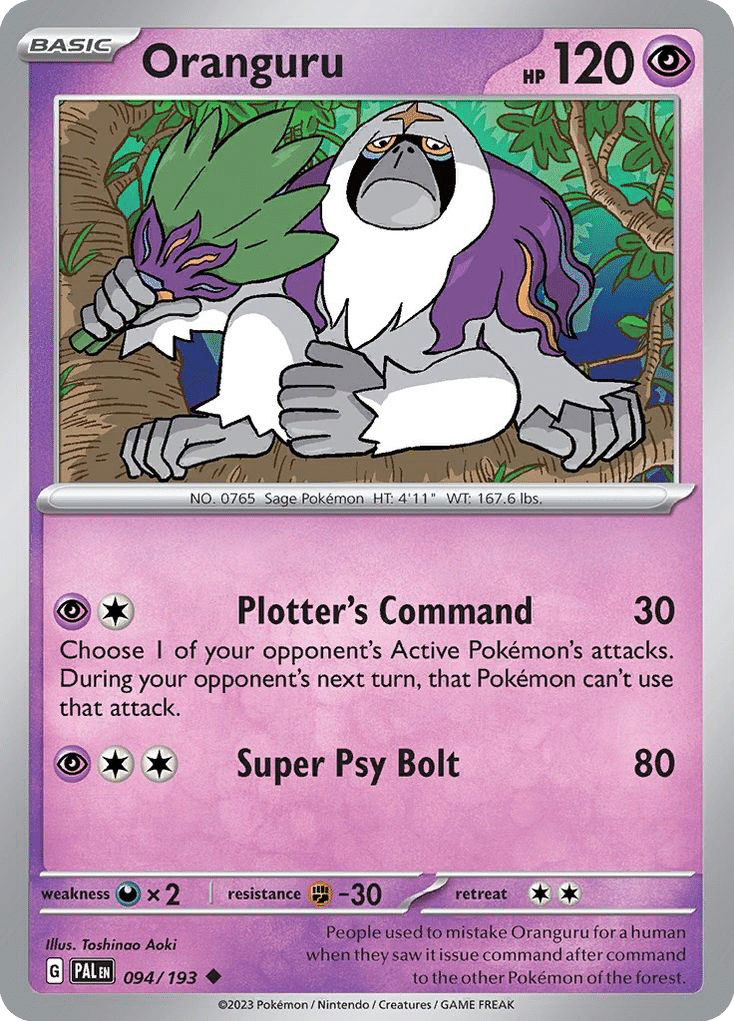 Oranguru Pokémon Paldea Evolved (94/193) – Scarlet & Violet