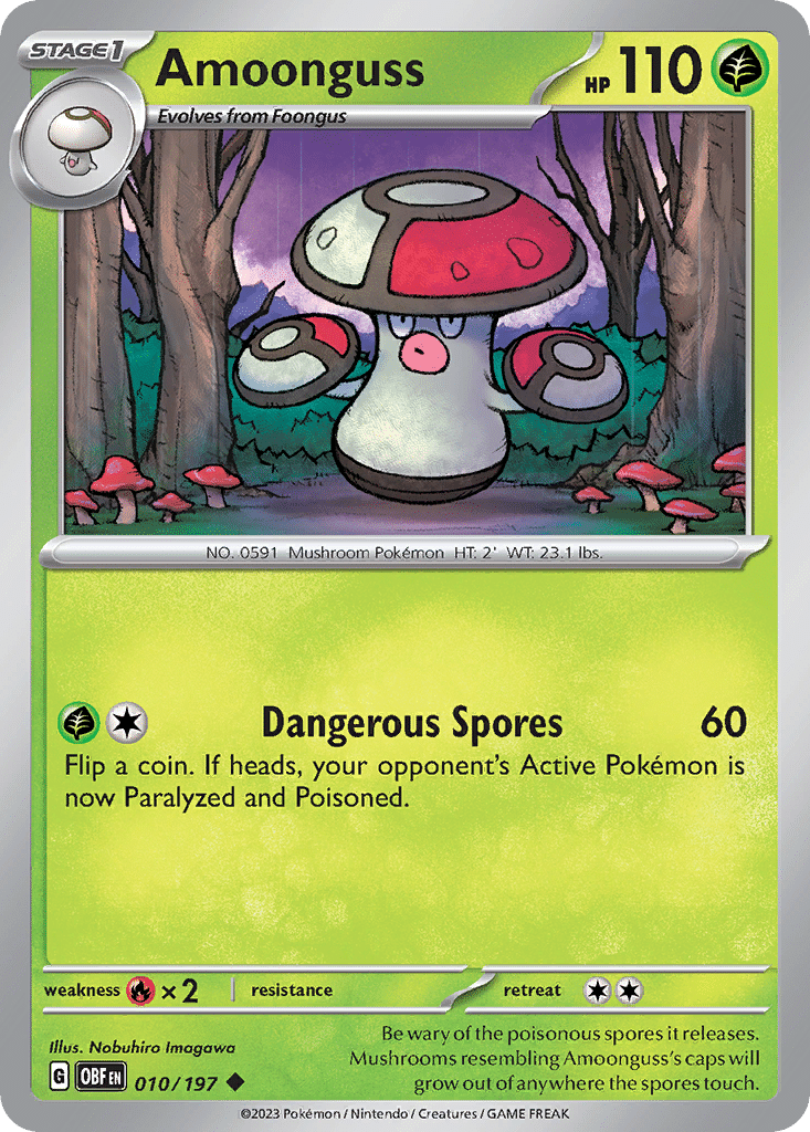 Amoonguss Pokémon Obsidian Flames (10/197) – Scarlet & Violet