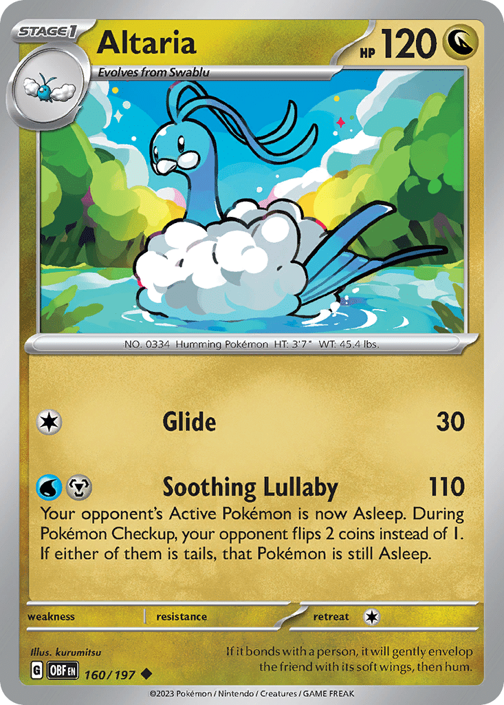 Altaria Pokémon Obsidian Flames (160/197) – Scarlet & Violet