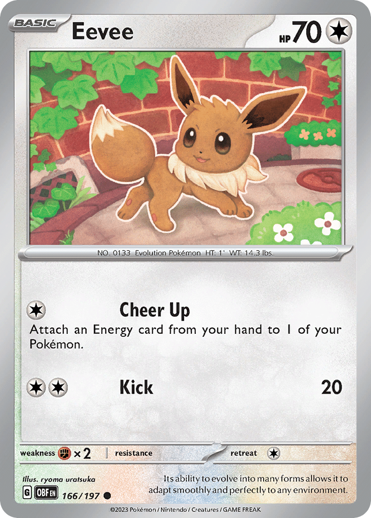 Eevee Pokémon Obsidian Flames (166/197) – Scarlet & Violet