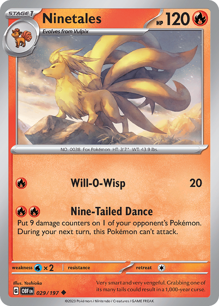 Ninetales Pokémon Obsidian Flames (29/197) – Scarlet & Violet