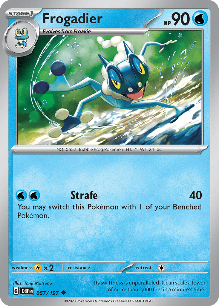 Frogadier Pokémon Obsidian Flames (57/197) – Scarlet & Violet