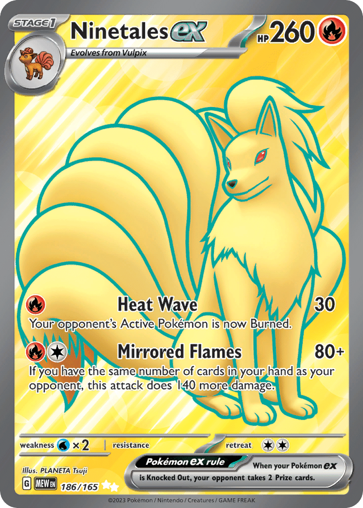 Ninetales ex Pokémon 151 (186/165) – Scarlet & Violet
