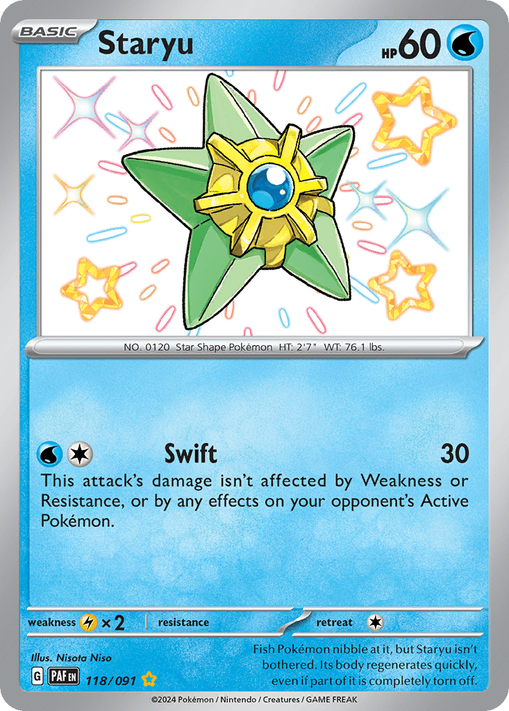Staryu Pokémon Paldean Fates (118/91) – Scarlet & Violet