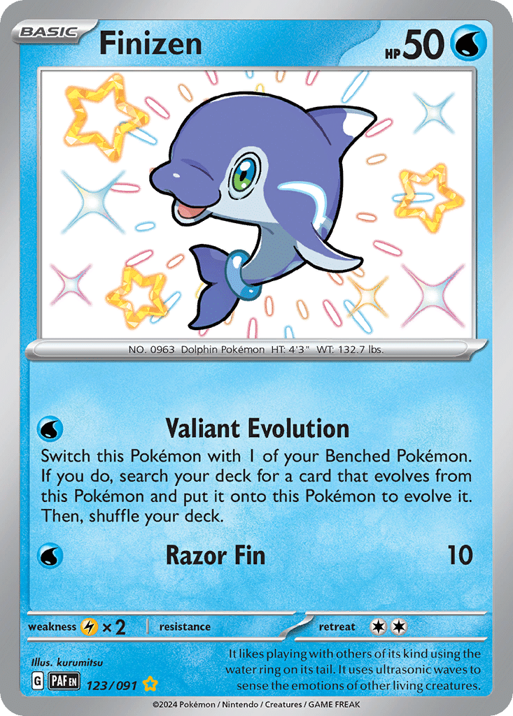 Finizen Pokémon Paldean Fates (123/91) – Scarlet & Violet