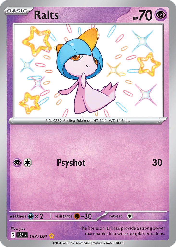Ralts Pokémon Paldean Fates (153/91) – Scarlet & Violet