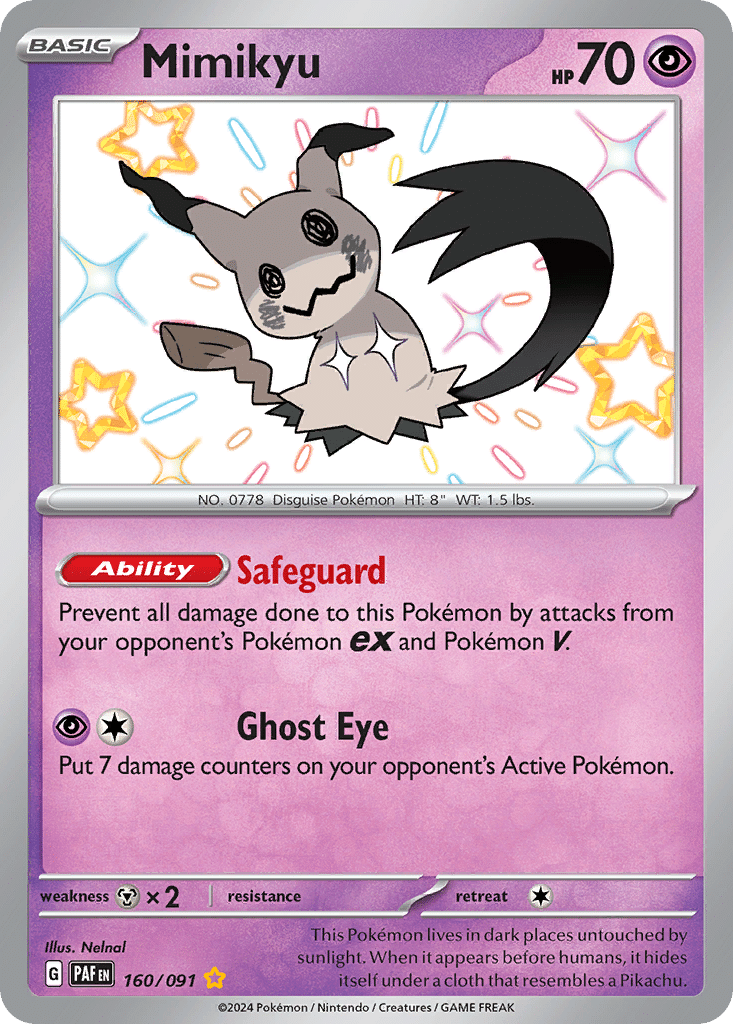 Mimikyu Pokémon Paldean Fates (160/91) – Scarlet & Violet