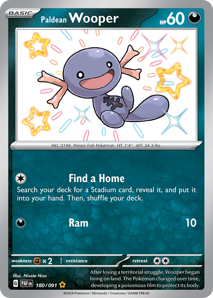 Paldean Wooper Pokémon Paldean Fates (180/91) – Scarlet & Violet