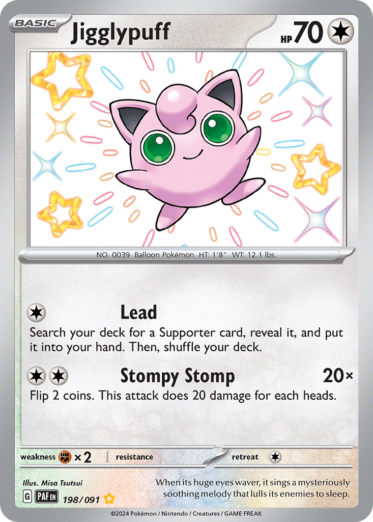 Jigglypuff Pokémon Paldean Fates (198/91) – Scarlet & Violet