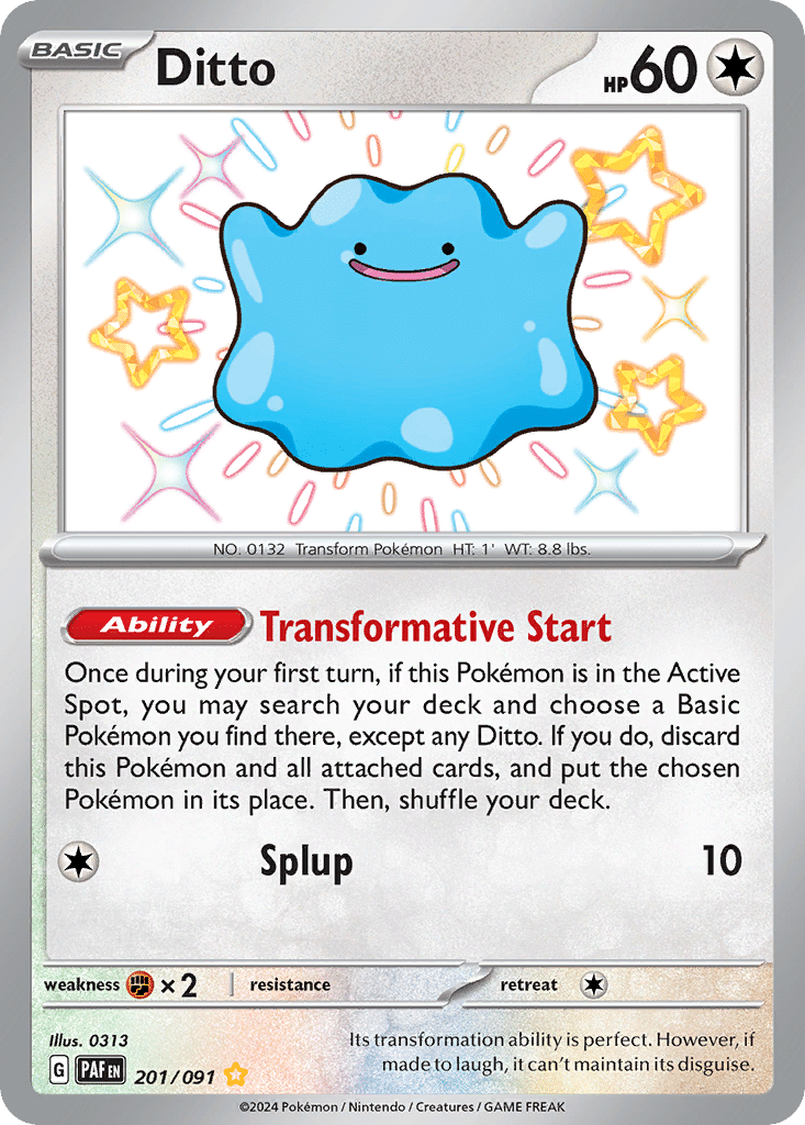 Ditto Pokémon Paldean Fates (201/91) – Scarlet & Violet