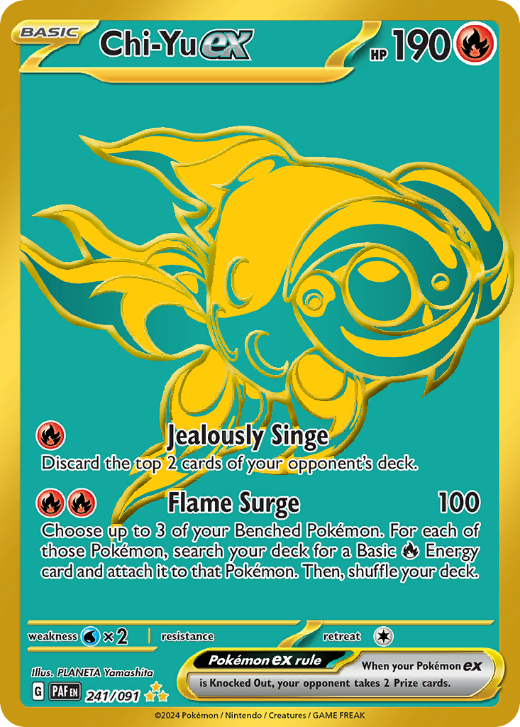 Chi-Yu ex Pokémon Paldean Fates (241/91) – Scarlet & Violet