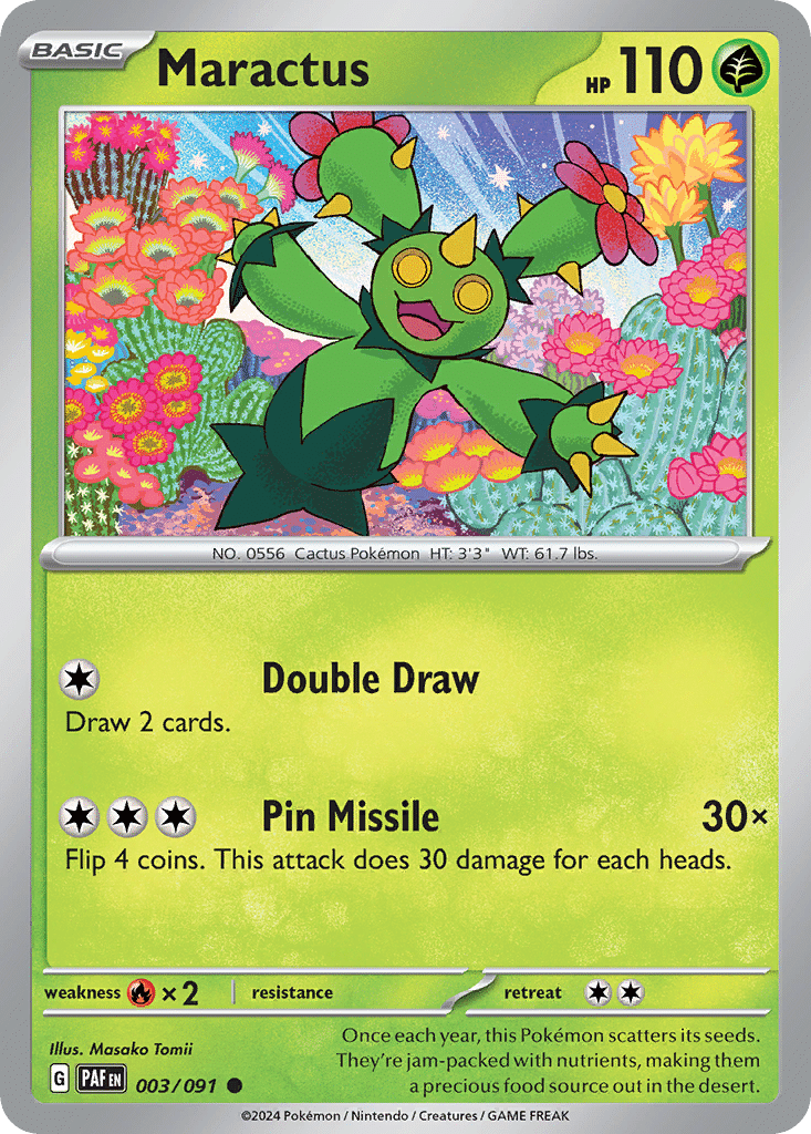 Maractus Pokémon Paldean Fates (3/91) – Scarlet & Violet
