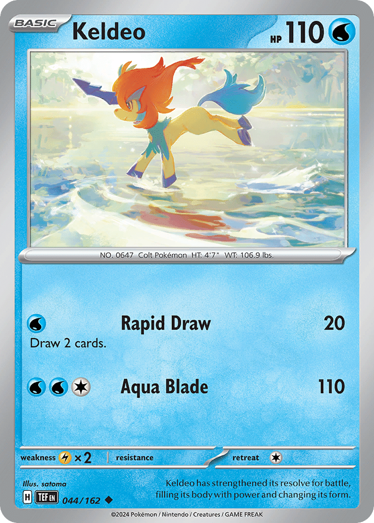 Keldeo Pokémon Temporal Forces (44/162) – Scarlet & Violet