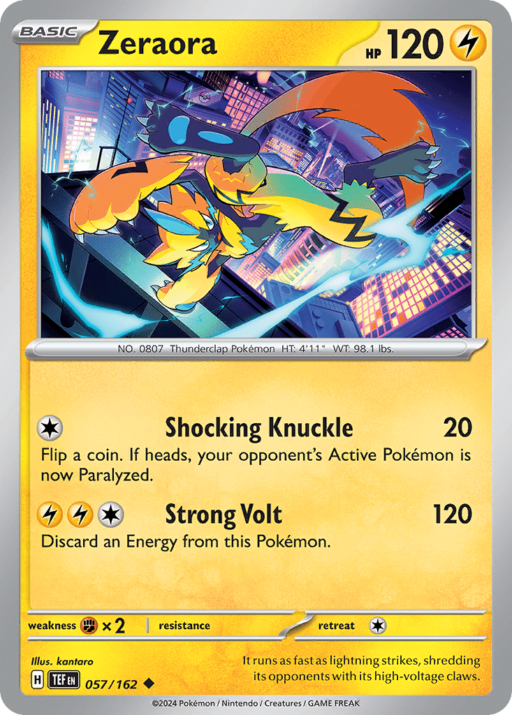 Zeraora Pokémon Temporal Forces (57/162) – Scarlet & Violet