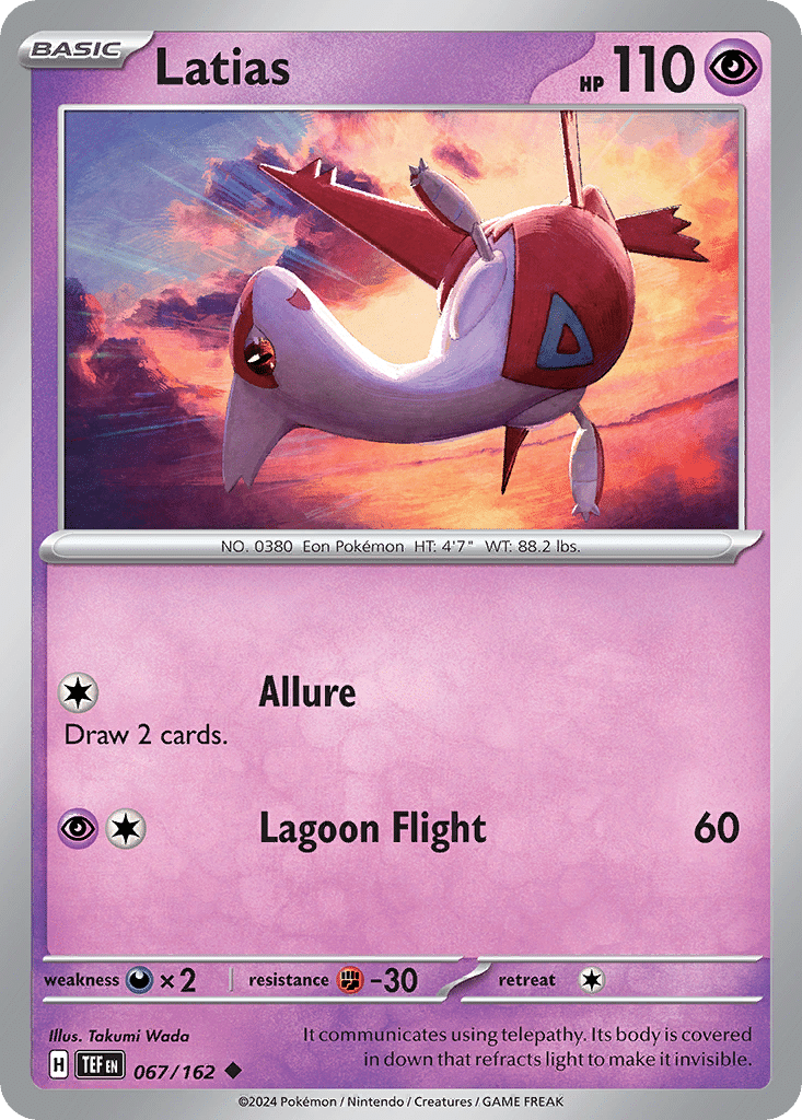 Latias Pokémon Temporal Forces (67/162) – Scarlet & Violet