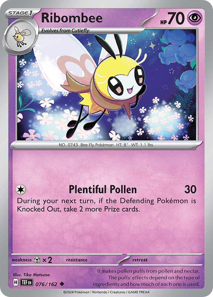 Ribombee Pokémon Temporal Forces (76/162) – Scarlet & Violet