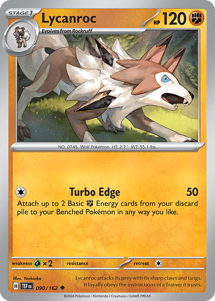 Lycanroc Pokémon Temporal Forces (90/162) – Scarlet & Violet
