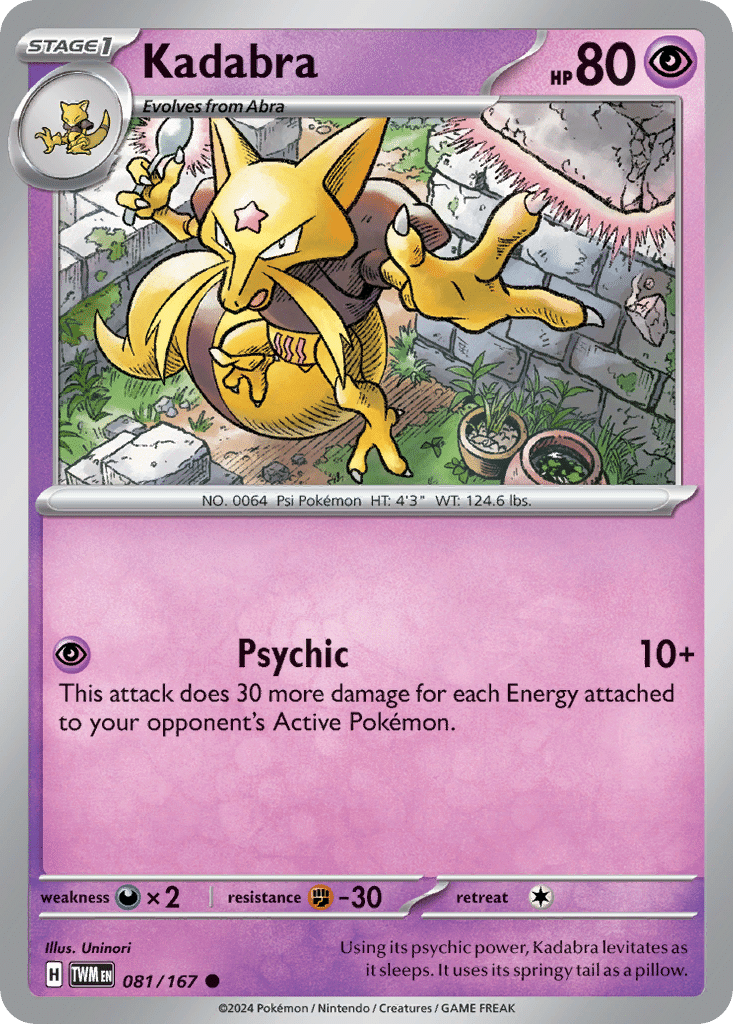 Kadabra Pokémon Twilight Masquerade (81/167) – Scarlet & Violet