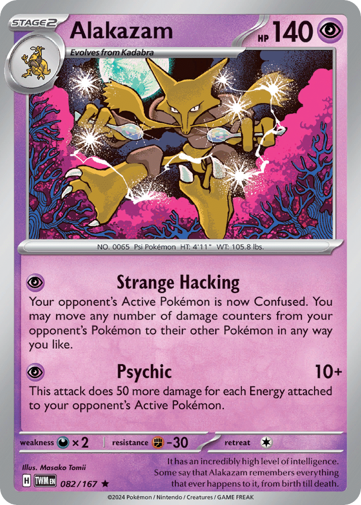 Alakazam Pokémon Twilight Masquerade (82/167) – Scarlet & Violet