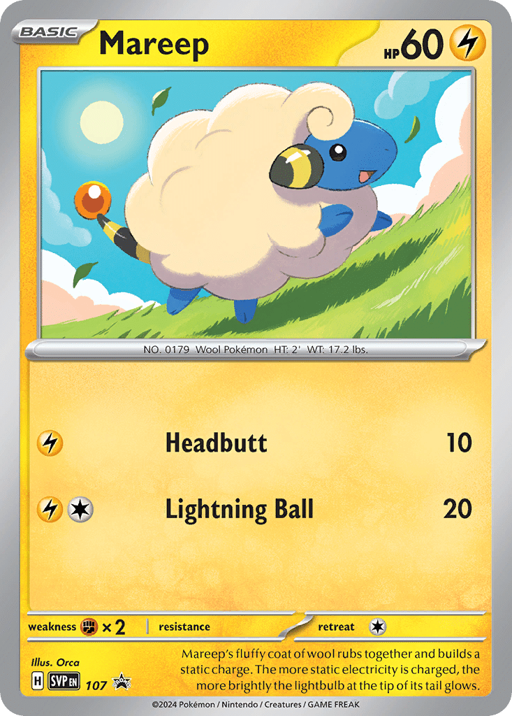 Mareep Pokémon Scarlet & Violet Black Star Promos (107/215) – Scarlet & Violet