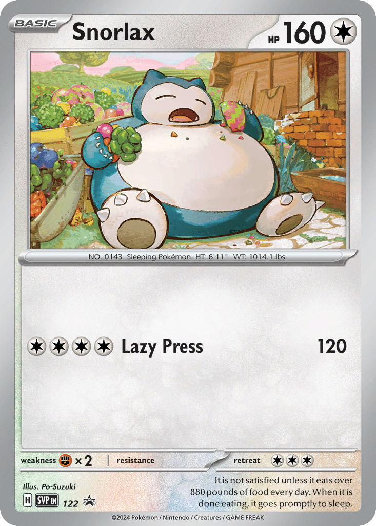 Snorlax Pokémon Scarlet & Violet Black Star Promos (122/215) – Scarlet & Violet