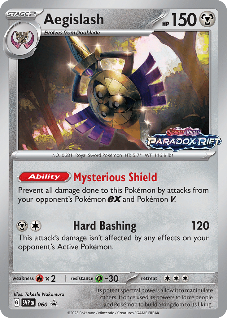 Aegislash Pokémon Scarlet & Violet Black Star Promos (60/215) – Scarlet & Violet