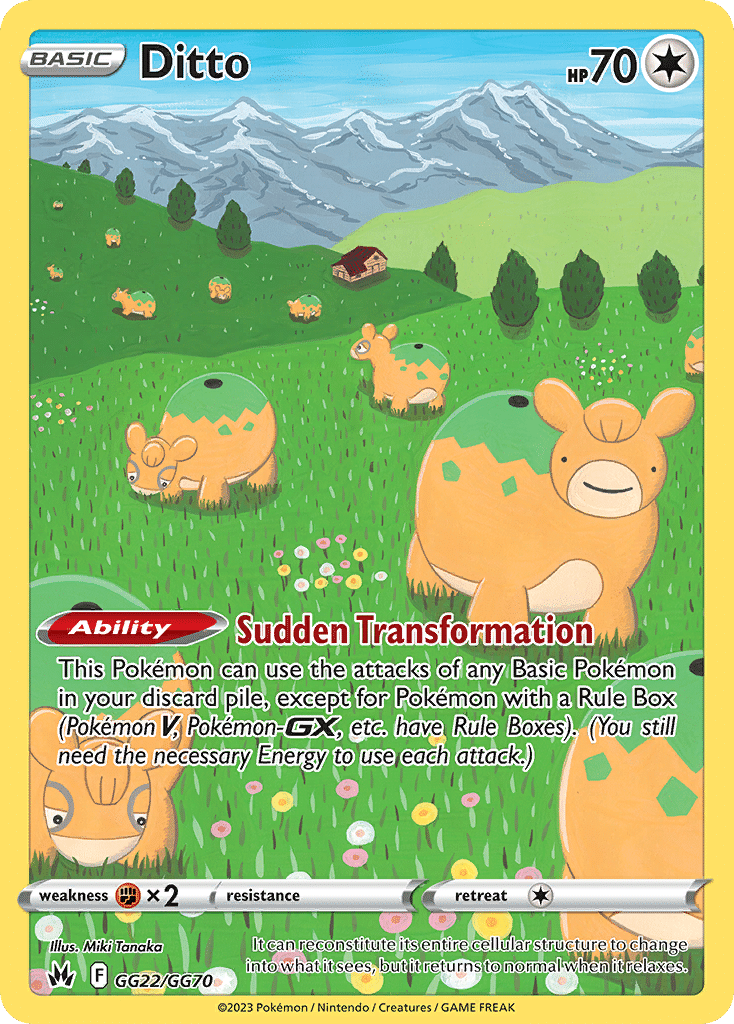 Ditto Pokémon Crown Zenith Galarian Gallery (GG22/70) – Sword & Shield